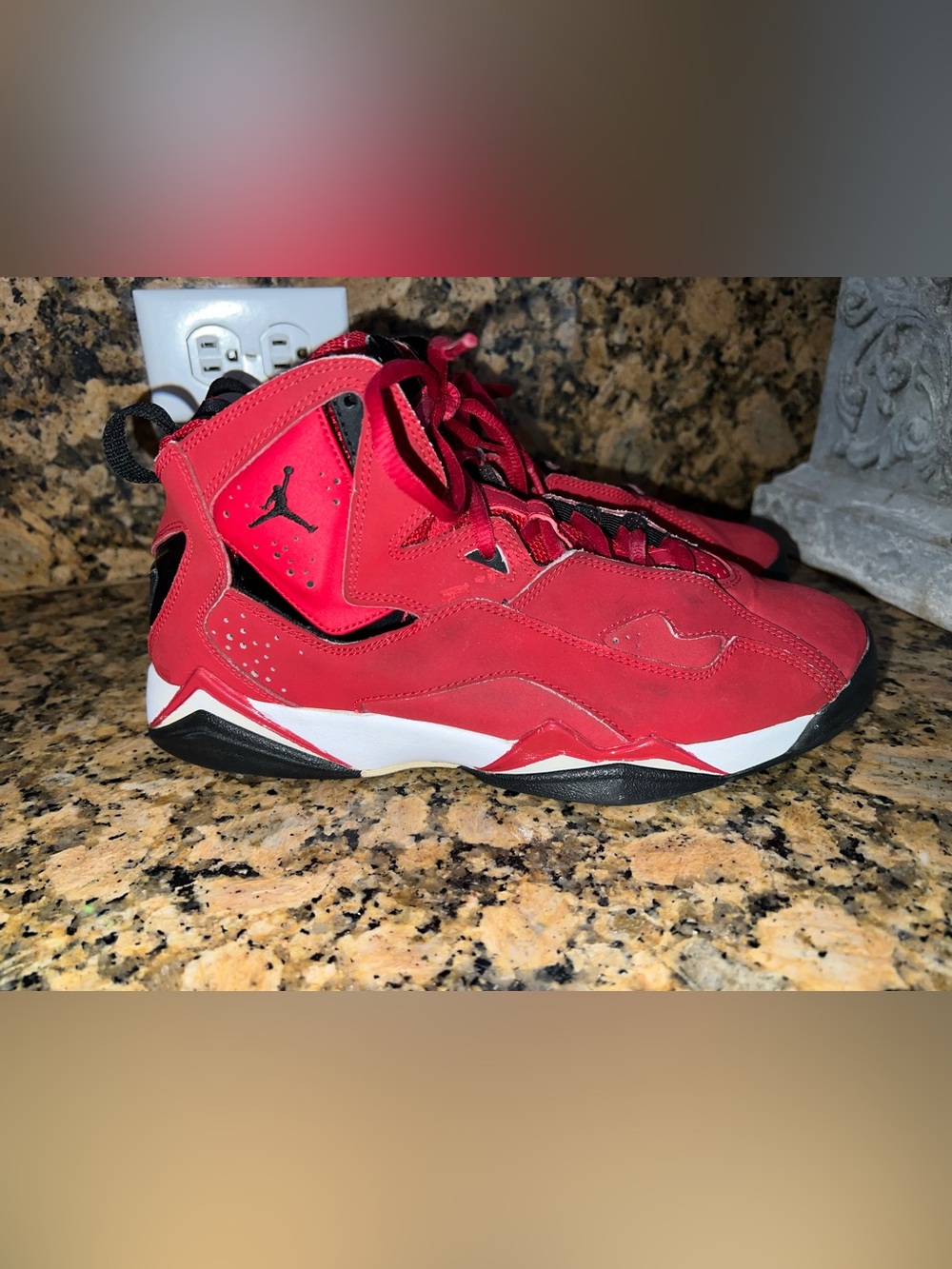 Jordan Kids' Red and Black High-Top Sneakers